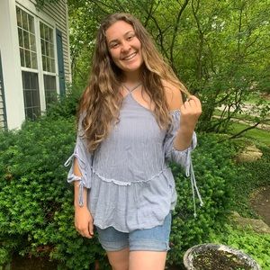 American Eagle Blue Top